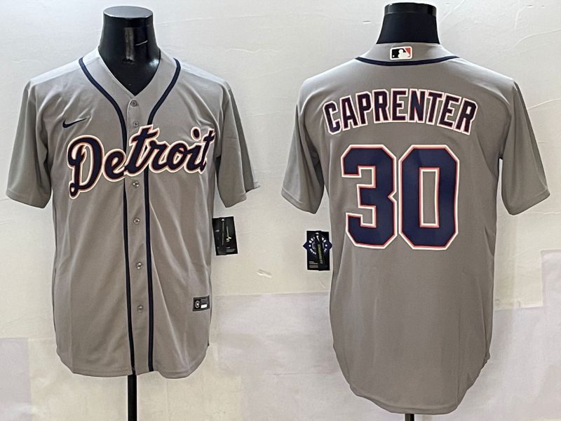 Men Detroit Tigers #30 Caprenter Grey Game Nike 2025 MLB Jersey style 507->detroit tigers->MLB Jersey